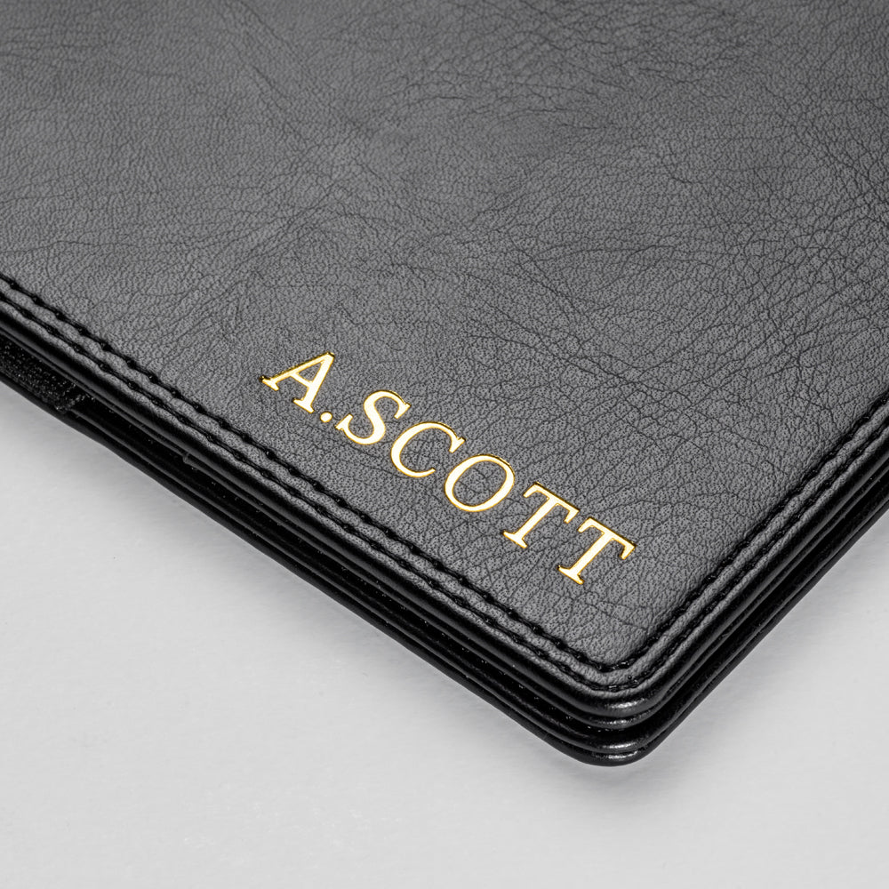 Personalised Golf Scorecard Holder (Black)