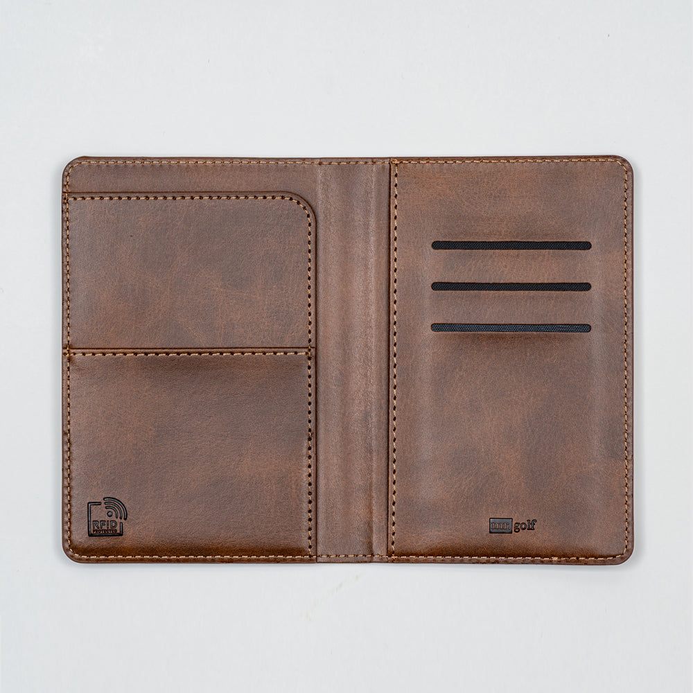 Personalised Passport Holder and Luggage Tag (Brown)