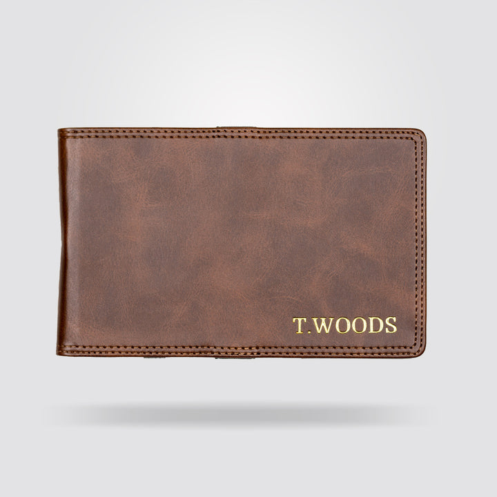 Personalised Golf Scorecard Holder (Brown)