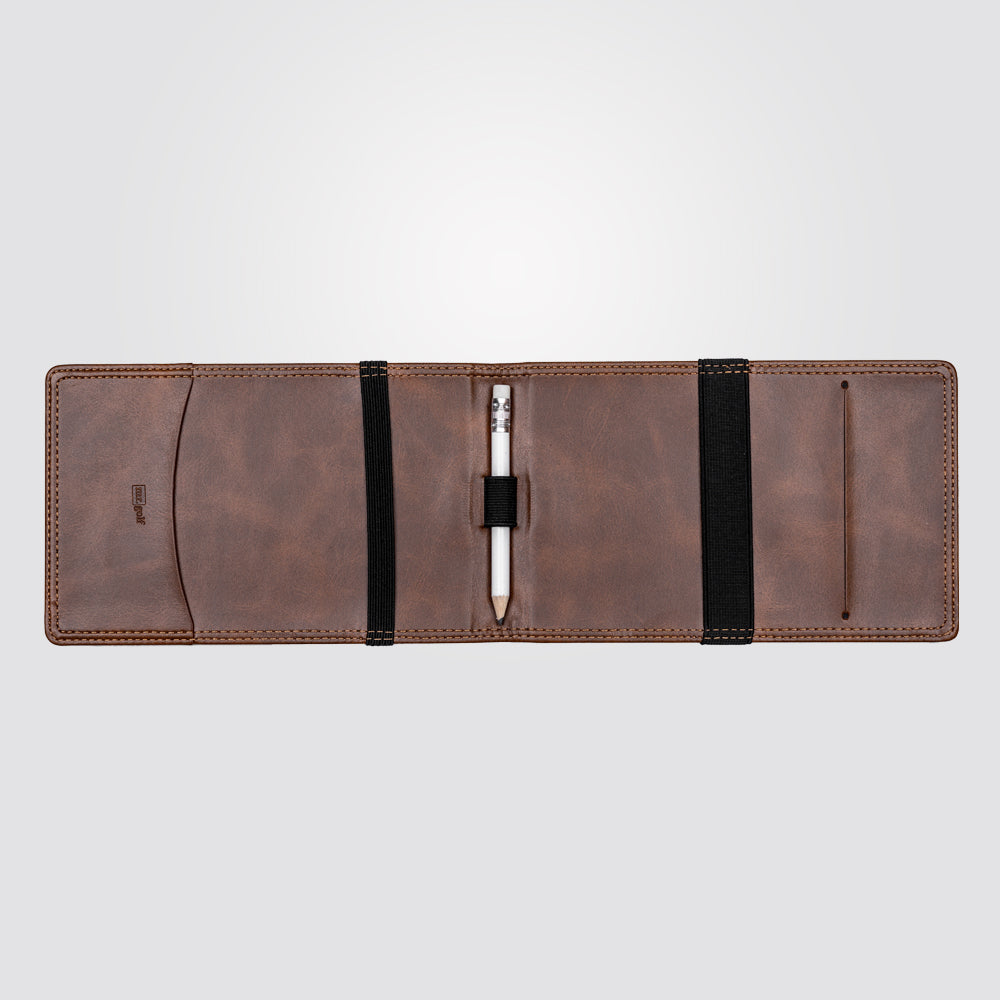 Personalised Golf Scorecard Holder (Brown)