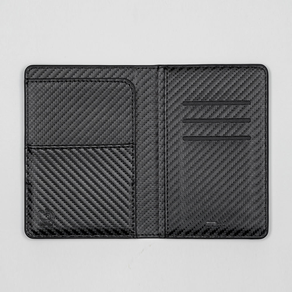 Personalised Passport Holder and Luggage Tag (Carbon Fibre)