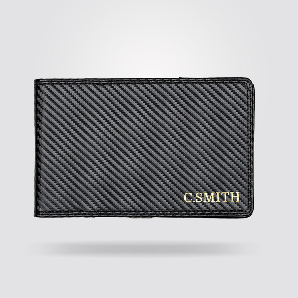 Personalised Golf Scorecard Holder (Carbon Fibre)