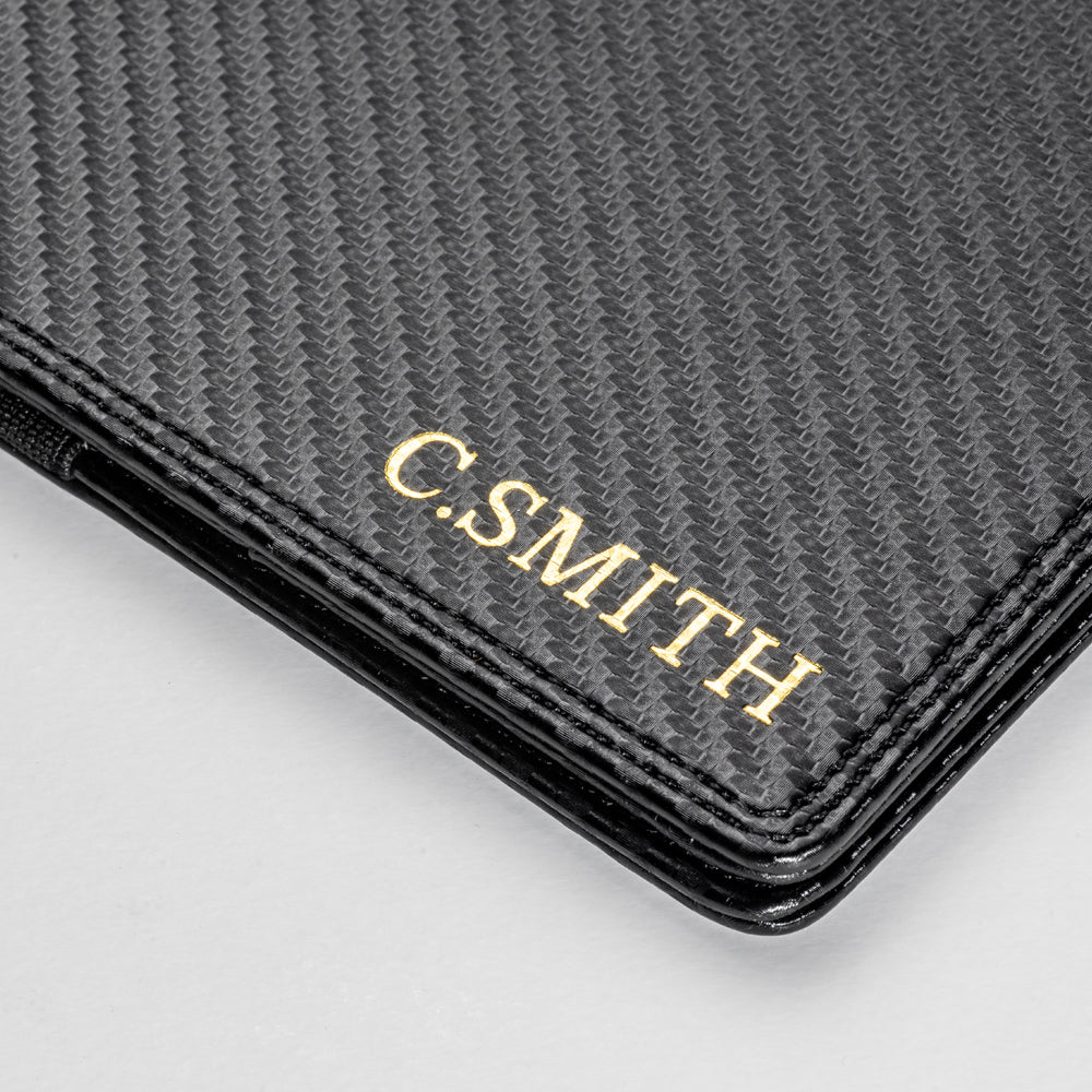 Personalised Golf Scorecard Holder (Carbon Fibre)