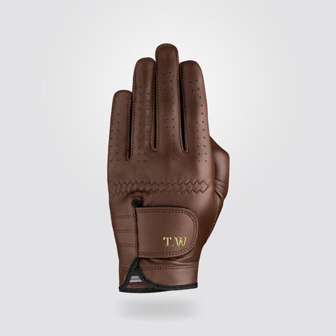 Personalised Premium Cabretta Leather Golf Glove (MENS) - Cognac Brown