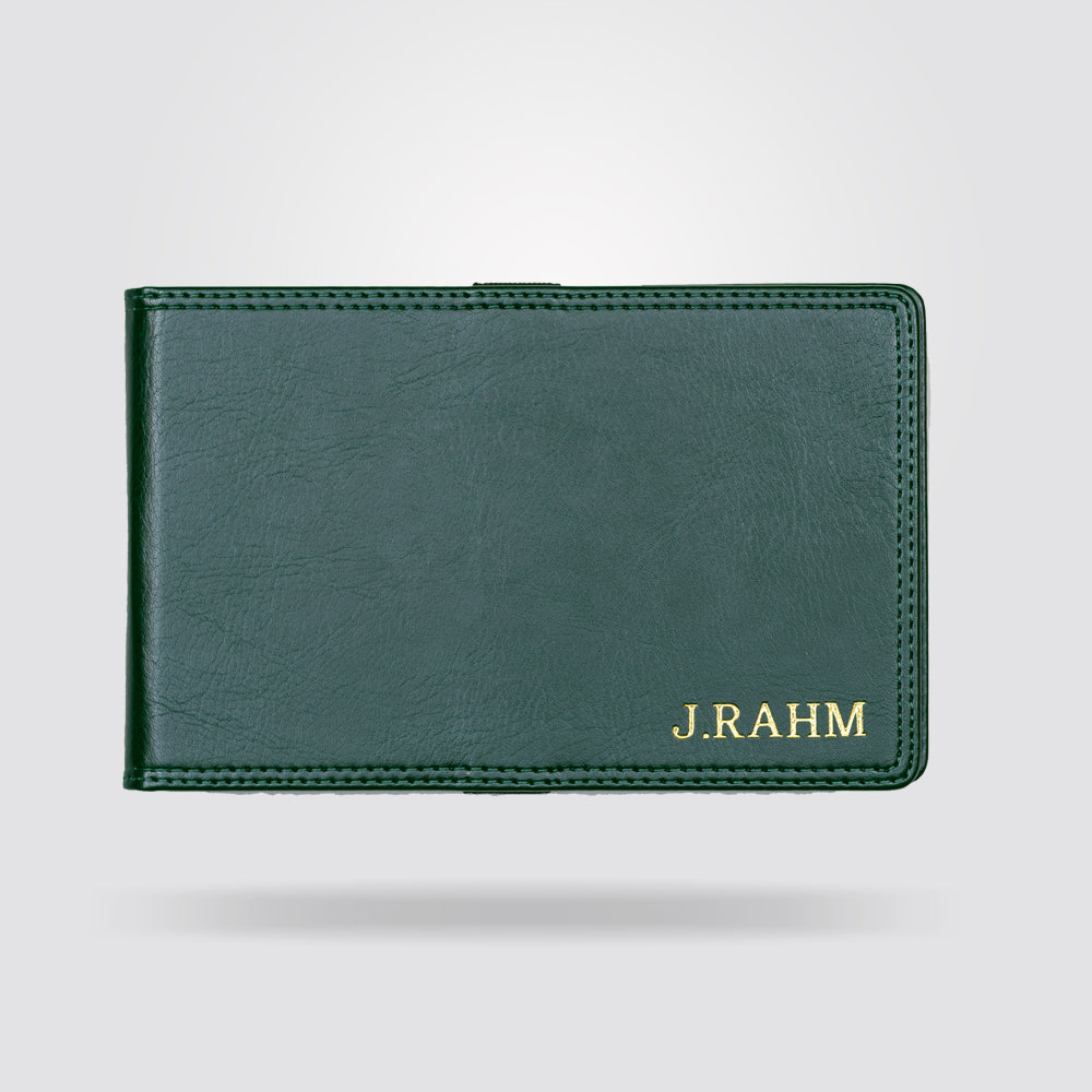 Personalised Golf Scorecard Holder (Olive Green)