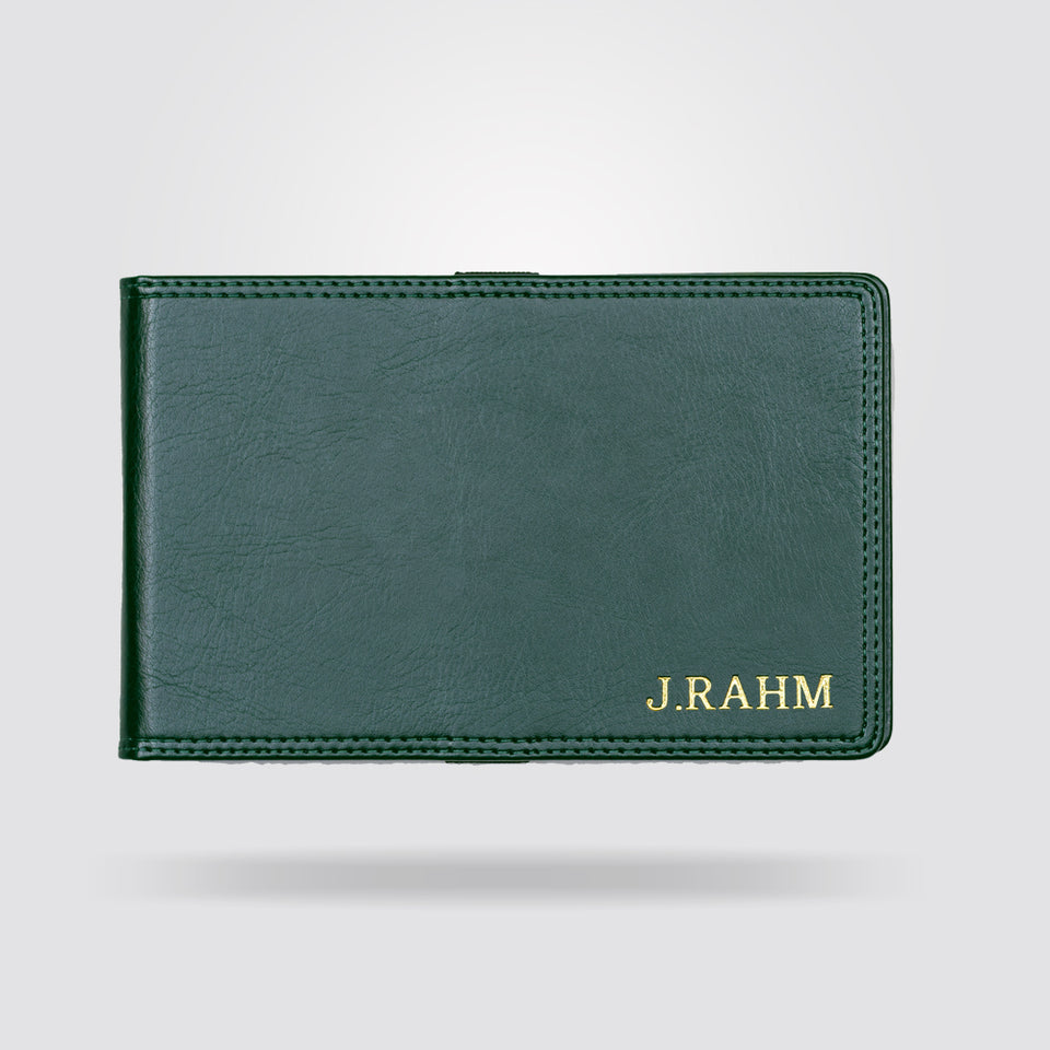 Personalised Golf Scorecard Holder (Olive Green)