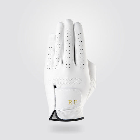 Personalised Premium Cabretta Leather Golf Glove (MENS) - White
